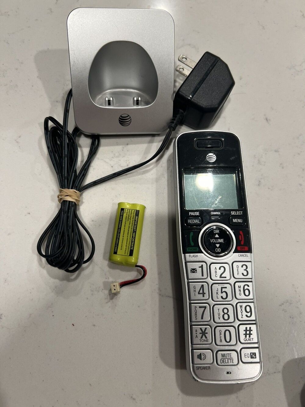 AT&T CL82413 DECT 6.0 Cordless Phone Expansion Handset w/ Charging Base, Battery